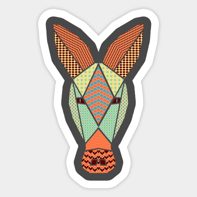 Geometric Aardvark Sticker by Wild Geometric